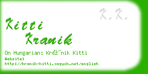 kitti kranik business card